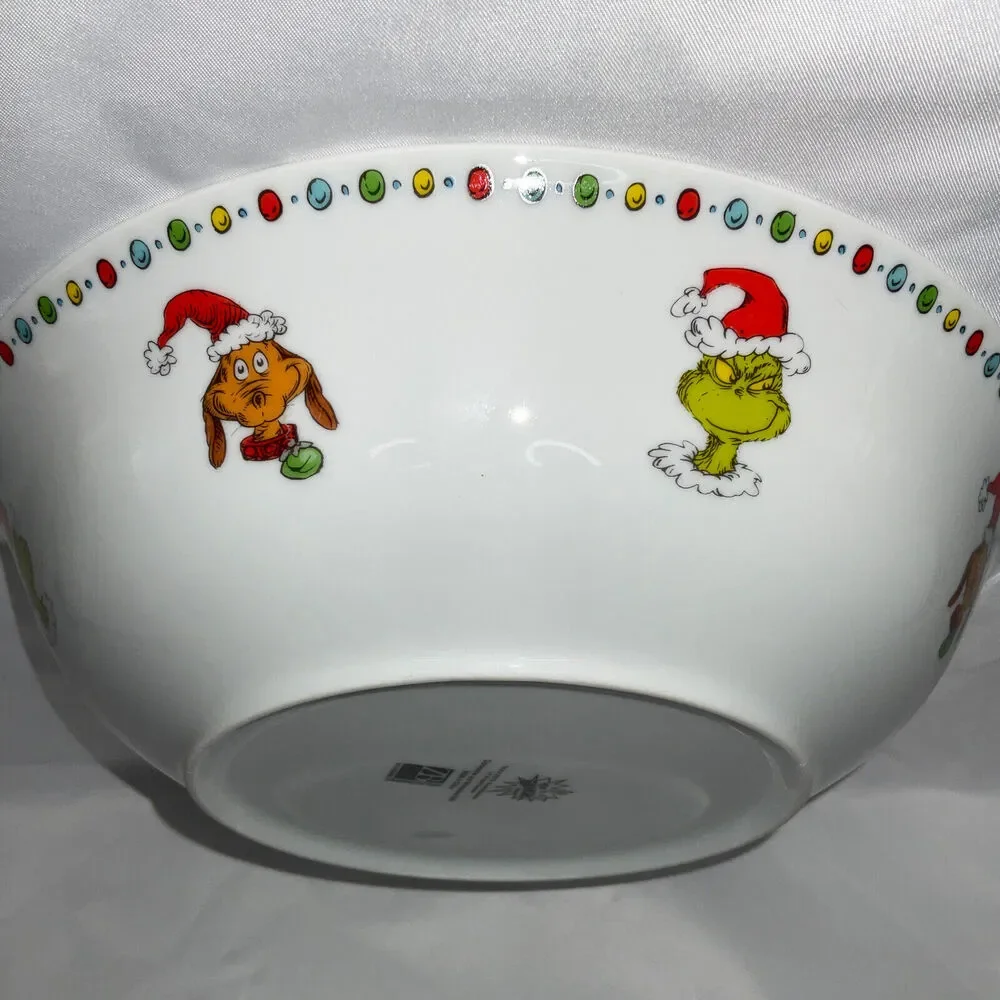 NEW HOW THE GRINCH STOLE CHRISTMAS DR SEUSS 9” SERVING BOWL WINTER HOLIDAY
